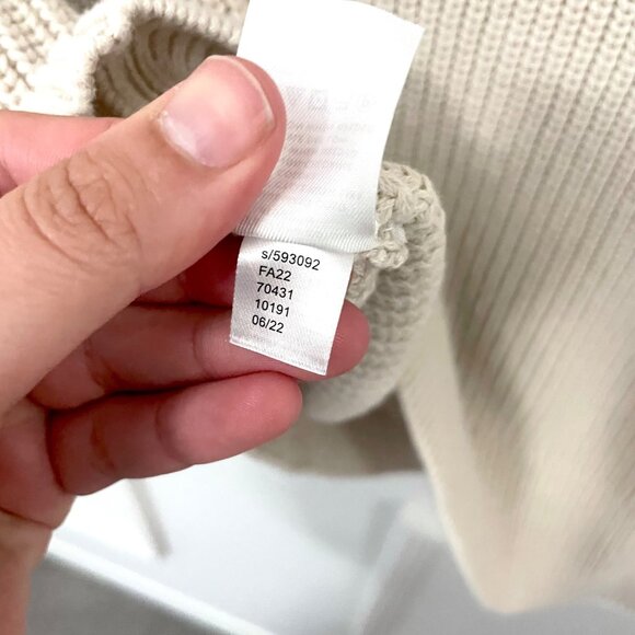 Lou & Grey Tan Zip Neck Thick Knit Quarter Zip Sweater Size M - Picture 5 of 6